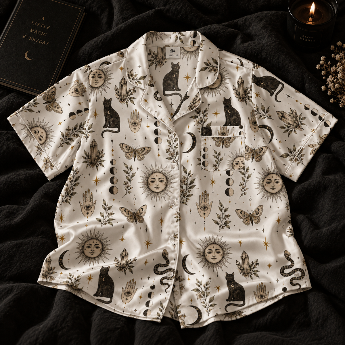 Celestial Print Pajama Top