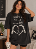 Skelly in My Belly Shirt, Halloween Pregnancy Announcement Tee