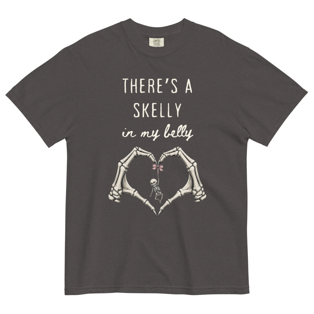 Skelly in My Belly Shirt, Halloween Pregnancy Announcement Tee